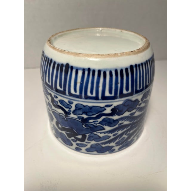 Blue Antique Qing Dynasty Chinese Blue & White Jubako Bento Porcelain Box 5" For Sale - Image 8 of 11
