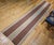 Vintage American Rag Runner, Handwoven Stripe Pattern, Tan, Green & Magenta, 3x13 For Sale - Image 10 of 12
