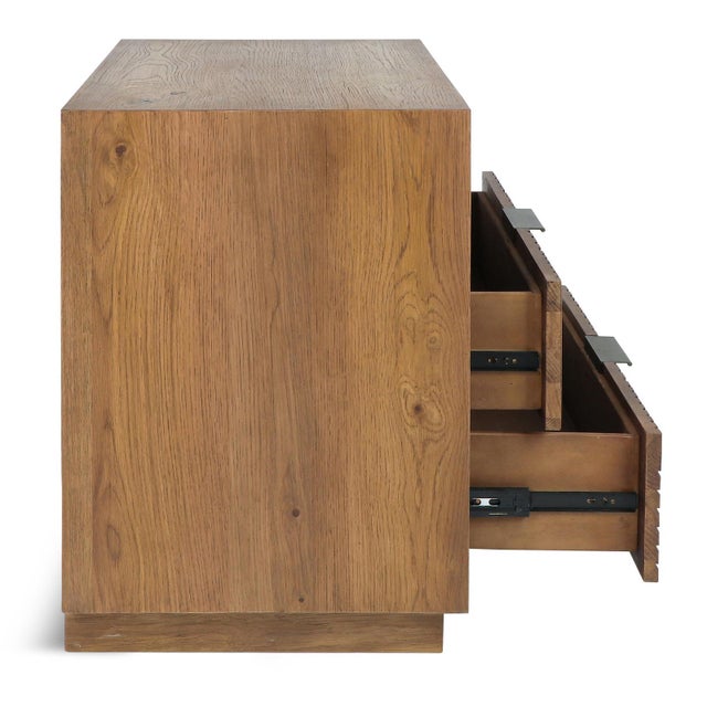 Lena 2-Drawer Midcentury Modern Nightstand For Sale - Image 9 of 15