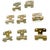Mid-Century Modern Vintage 1970s Brass Self-Closing Cabinet Hinges - 18 For Sale - Image 3 of 4