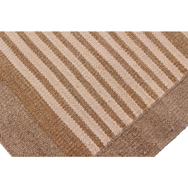 Not Yet Made - Made To Order Rug & Kilim’s All-Natural Scandinavian Style Kilim in Beige Brown Geometric Pattern - 5x7 For Sale - Image 5 of 6