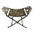 Vintage Oscar Bach Style Newly Painted and Hand Gilt Iron X Base Bench/Stool For Sale