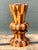 This striking mid-century wood marquetry vase is a masterclass in geometric woodwork and hand-inlaid craftsmanship....