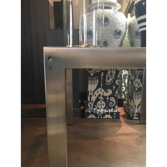 Postmodern Mid-20th Century Modern Steel Crystal Desk, Italy, 1960 For Sale - Image 3 of 9