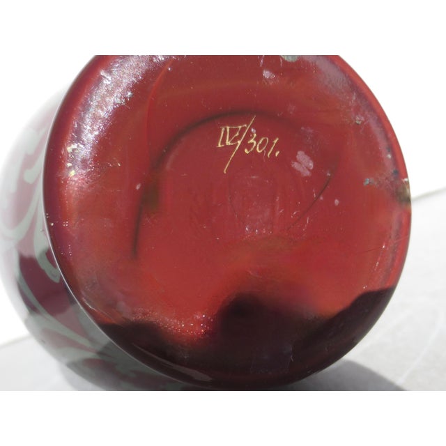 Glass Antique English Chinoiserie Peking Glass Garlic Head Vase For Sale - Image 7 of 8