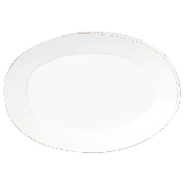 2020s Melamine White Oval Platter For Sale - Image 5 of 5