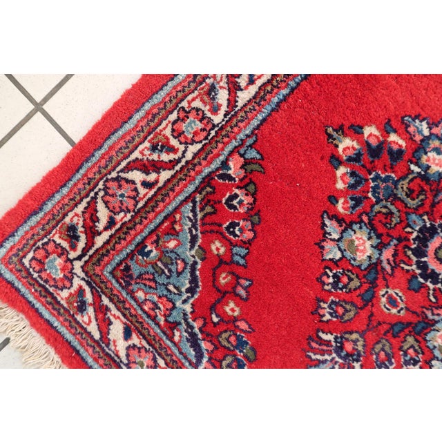 Persian 1970s, Rare Square Vintage Persian Hamadan Rug 3' X 2' For Sale - Image 3 of 9