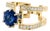 Keith Davis 18k Sapphire Ring, Size 6.5 For Sale