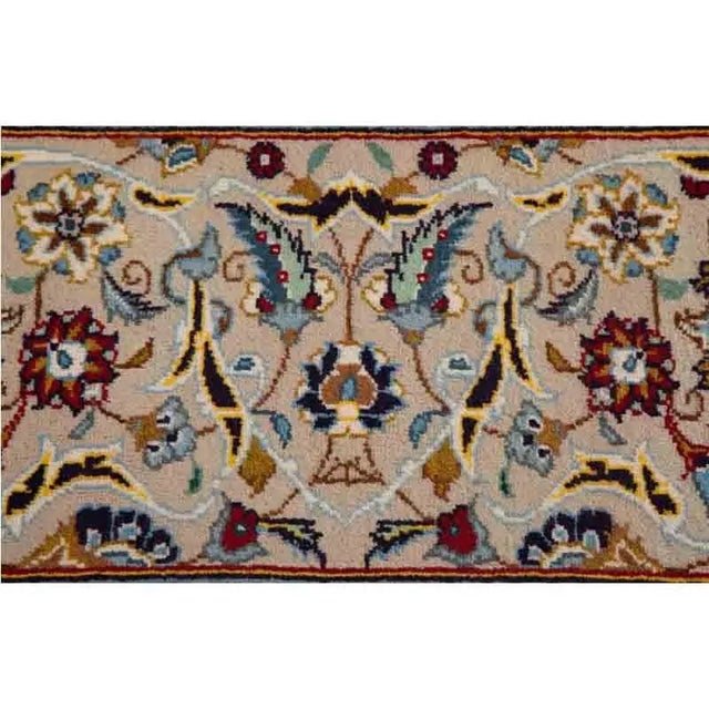 1960s Old Persian Kashan Area Rug 10’10” X 14’2″ For Sale - Image 9 of 11