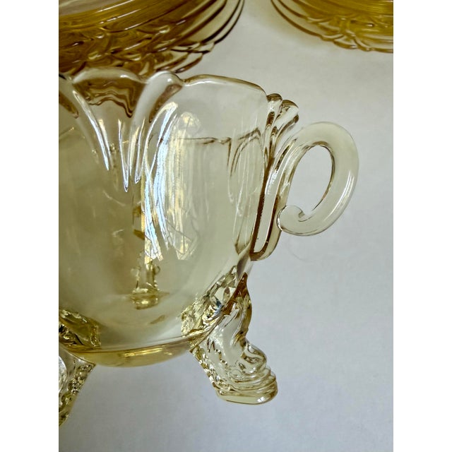 Glass Depression Era Heisey Empress Sahara Yellow Glass Dinnerware Collection, 25 Pieces For Sale - Image 7 of 12