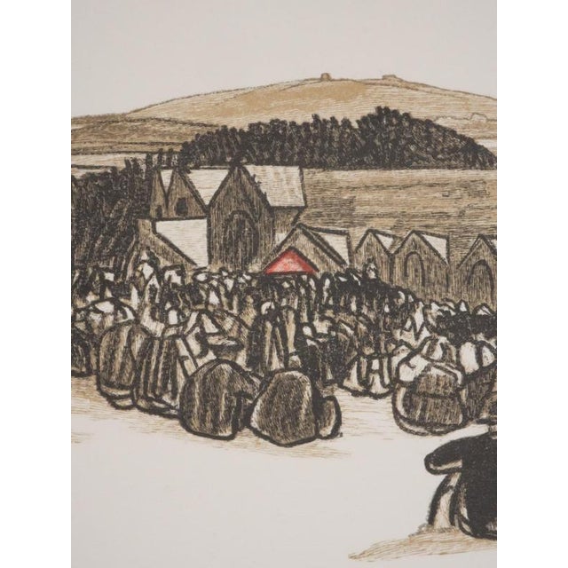 Mathurin Meheut, Waiting for the Procession, 1937, Engraving For Sale - Image 7 of 8