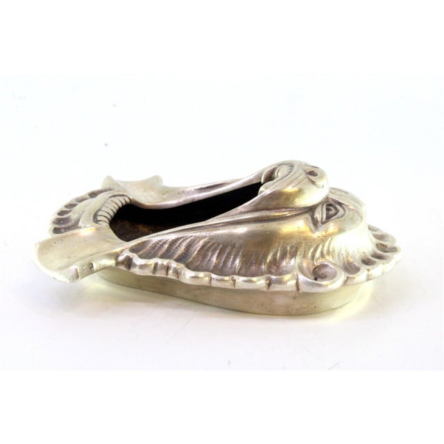 Silver Ashtray with Reliefs and Cigarette Holders For Sale - Image 4 of 8
