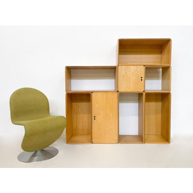 Mid-Century Set of Modular Wooden Cubes by Derk Jan de Vries for Domus, Italy, 1960s.