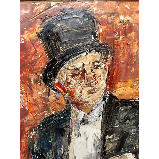 Mid-Century Modern Mid 20th Century Ernest Albert Portrait of Seated Man in Tuxedo Titled "The Director" For Sale - Image 3 of 6