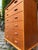 Brown Teak Chest of Drawers with Shell Handles, Denmark For Sale - Image 8 of 11