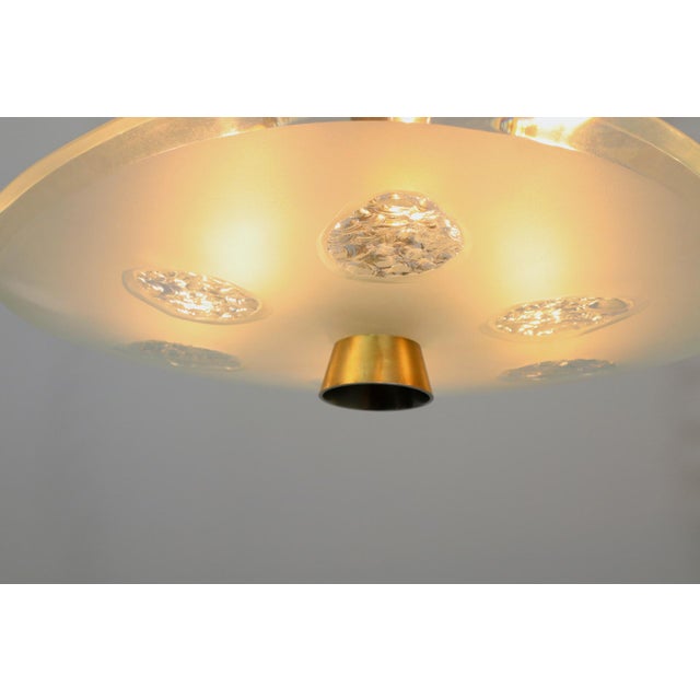 Mid-Century Modern Model 1748 Glass Pendant Light by Max Ingrand for Fontana Arte, 1954 For Sale - Image 3 of 15
