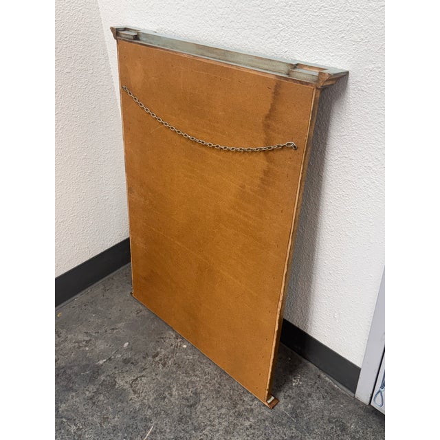 Mid 20th Century Neoclassical Style Giltwood Painted Wall Mirror, Vintage For Sale - Image 5 of 12