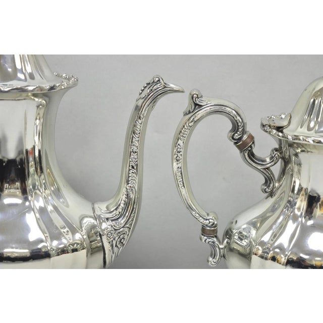 Mid 20th Century Vintage Towle Grand Duchess Victorian Silver Plated Tea Service Set - 4 PCS For Sale - Image 5 of 16