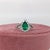 Green GIA Certified Colombian Emerald Ring w Earth Mined Diamonds in Solid 14K Gold For Sale - Image 8 of 10