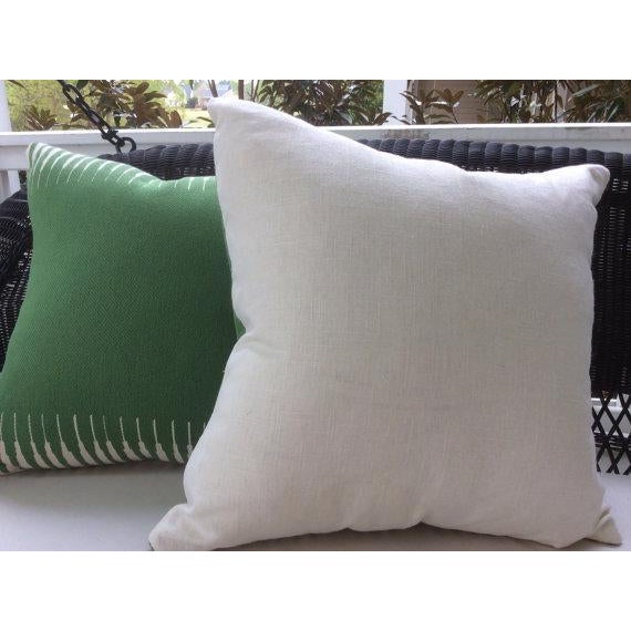 Textile Manuel Canovas Pillows in Green Woven Kazan Pattern Down Filled 20" Pillow - Single For Sale - Image 7 of 7