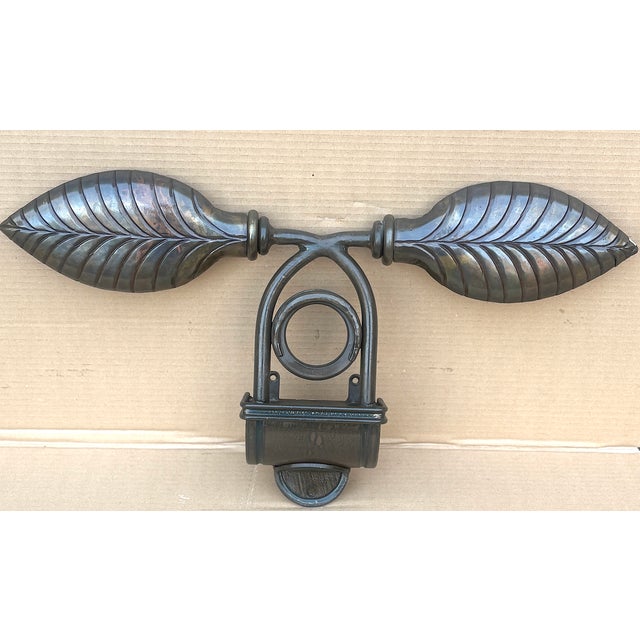 Metal Vintage French Brass Wall Lamp, 1930s For Sale - Image 7 of 10