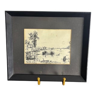 1970s Plein Air Drawing by Robert Carson For Sale