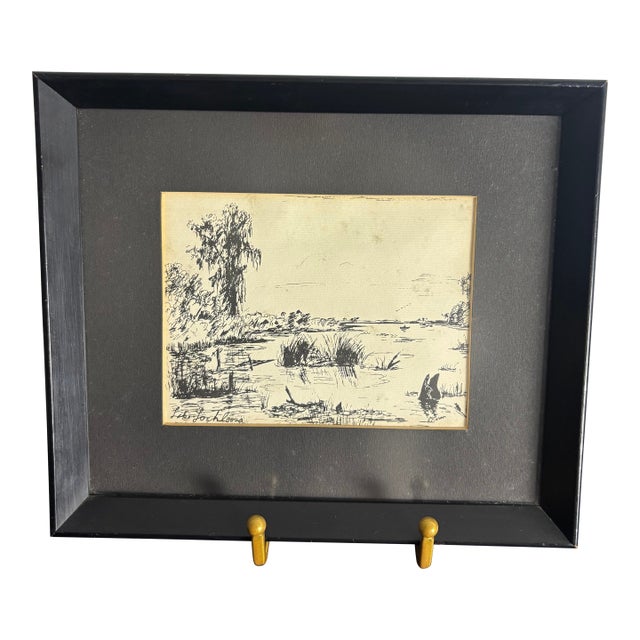 1970s Plein Air Drawing by Robert Carson For Sale