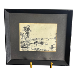 1970s Plein Air Drawing by Robert Carson