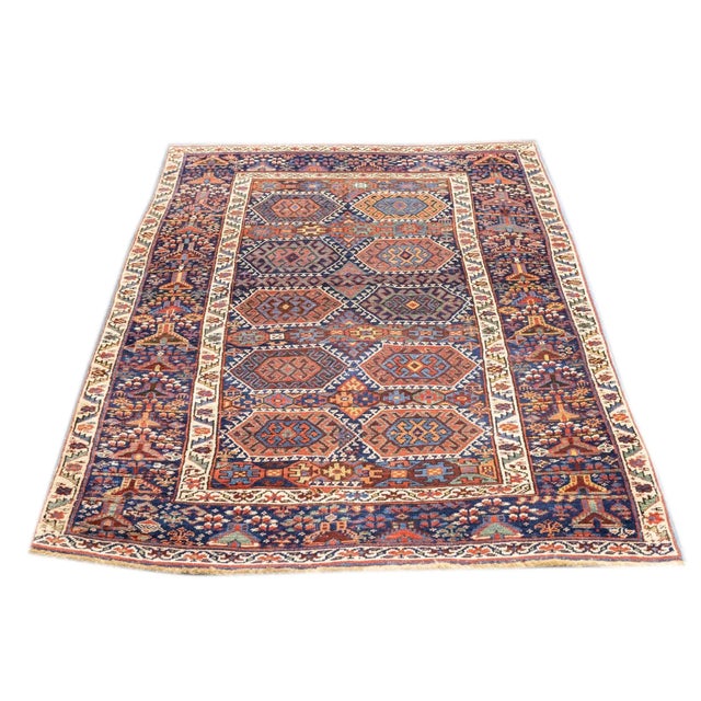 Late 18th Century Antique Tribal Kurdish Rug 4'2'' x 6'4'' For Sale - Image 12 of 12