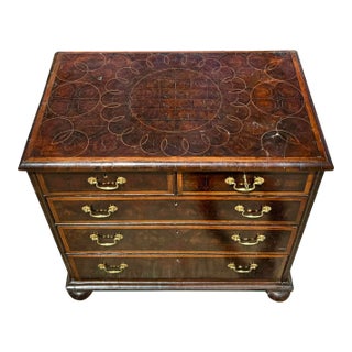 William and Mary Oyster Veneer Chest of Drawers For Sale