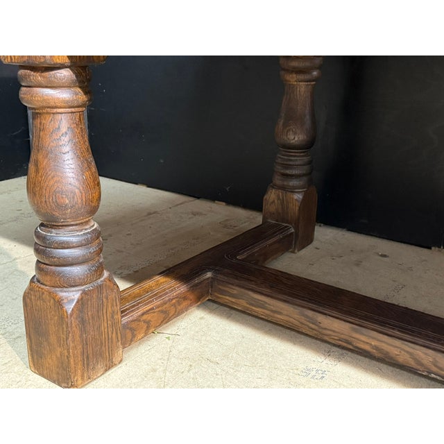 Vintage Farmhouse Dining Table in Oak, 1925 For Sale - Image 10 of 17