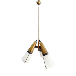 3-Light Ceiling Lamp from Lamperti, Italy, 1960s For Sale