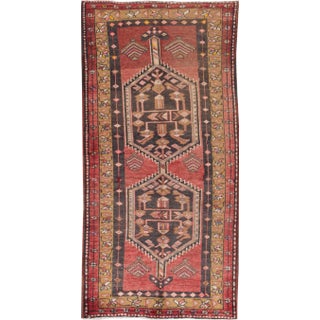 Red Vintage Persian Hamadan Wool Rug For Sale