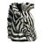 Vintage Ceramic Black and White Zebra Vase For Sale