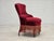 Danish Cocktail Lounge Chair in Cherry-Red Furniture Velour, 1950s For Sale - Image 17 of 17