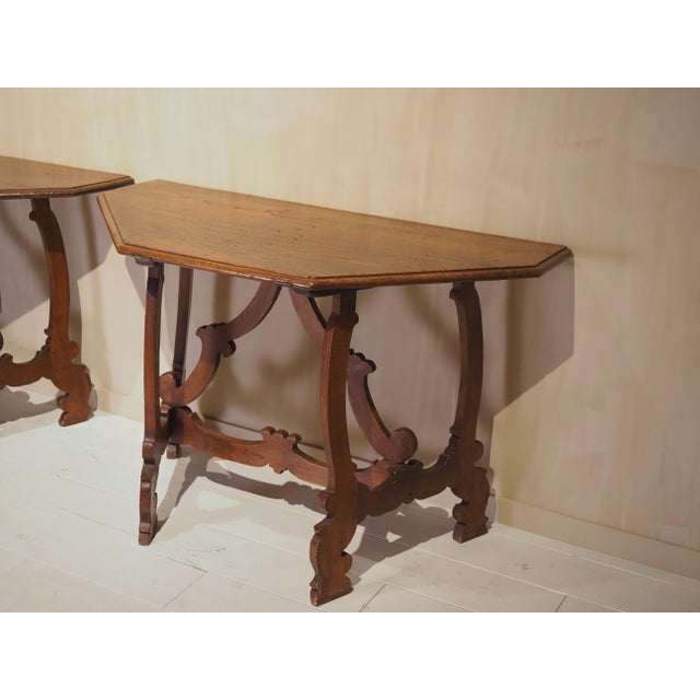 Antique Italian Console Tables, 1700, Set of 2 For Sale - Image 15 of 18