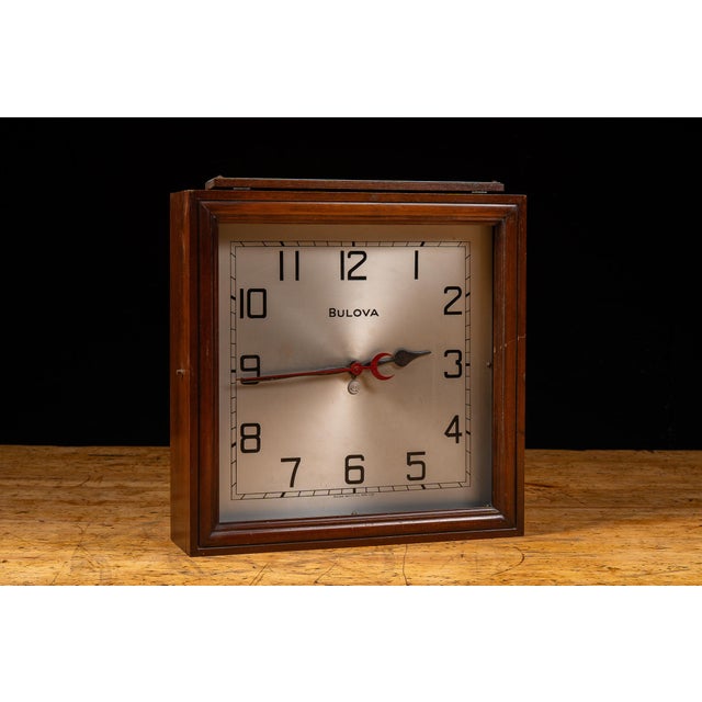 Mid 20th Century Vintage Bulova Observatory Time Clock Salesman Sample For Sale - Image 5 of 18