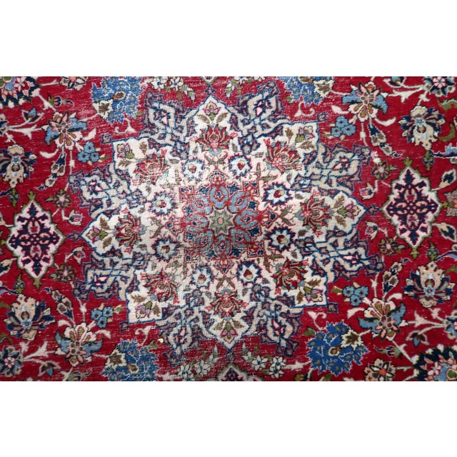 Textile 1900s, Antique Persian Tabriz Handmade Rug 10.1' X 13.3' For Sale - Image 7 of 18