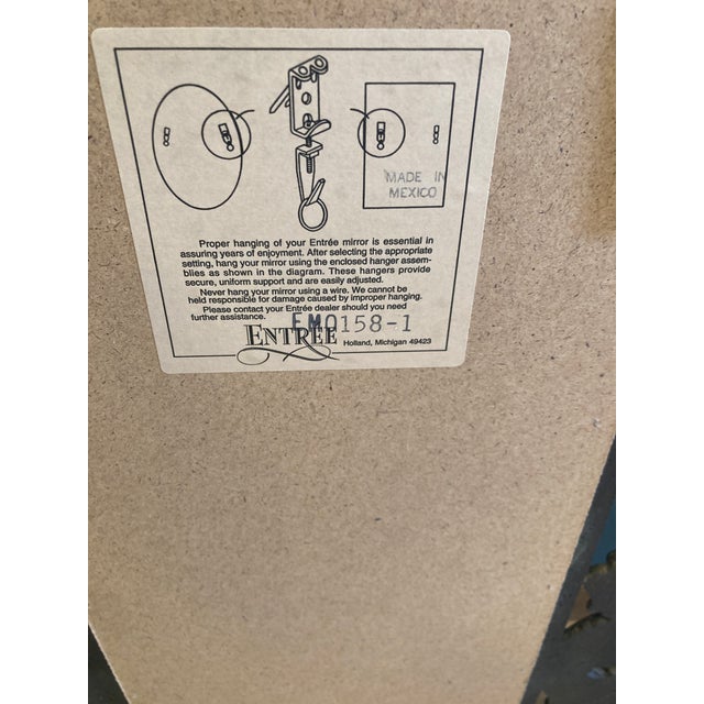 Gold Vintage Gold Framed Ornate Hallway Mirror by Entree Mirror For Sale - Image 8 of 12