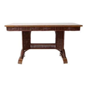 Antique Heywood Wakefield Wicker Table
