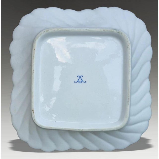 Ceramic Antique Napoleon III Gilt Porcelain Serving Dish from Sèvres, 1870 For Sale - Image 7 of 8