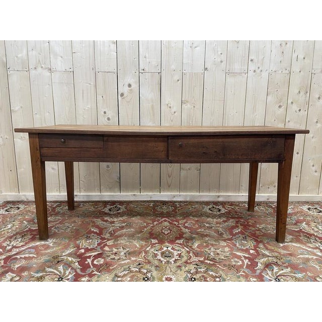 Rustic Farmhouse Table in Yette For Sale - Image 9 of 9