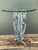 Late 20th Century Vintage Greek Key Motif Metal and Glass Drinks Table For Sale - Image 5 of 12
