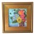 Abstract Floral Bouquet Flowers Painting Including the Antiqued Gold Wood Frame For Sale