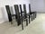 Vintage Black Leather Dining Chairs, 1980s, Set of 6 For Sale - Image 6 of 10