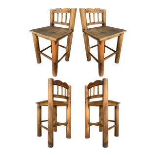Lake House Counter Stools for Cabin, Set of 4 For Sale
