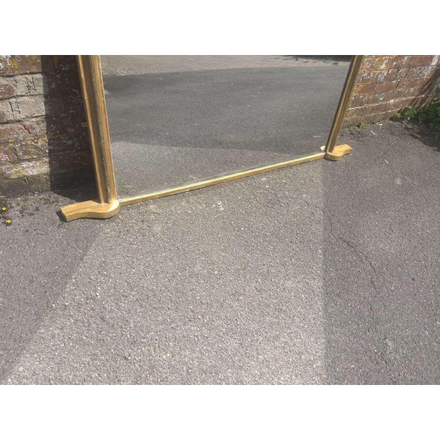 Large Antique English Gilt Overmantle Mirror For Sale - Image 3 of 6