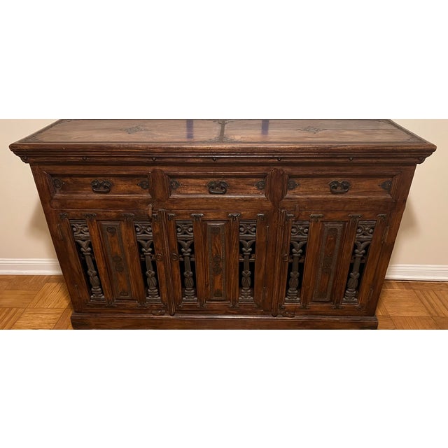 Vintage Artisan Solid Wood Sideboard / Credenza For Sale - Image 13 of 13