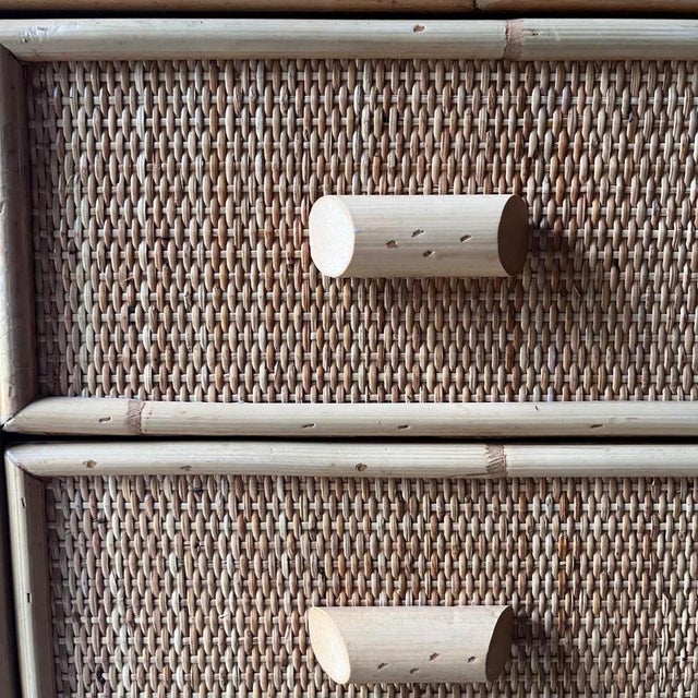 Vintage Bamboo and Cane Chest of Drawers For Sale - Image 5 of 10