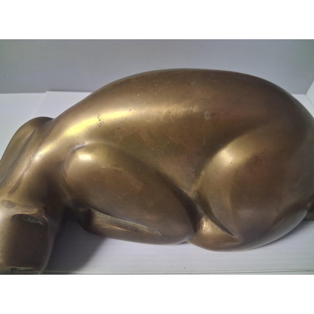 Dolbi Cashier Vintage 1980s Dolbi Cashier Brass Panther Statue For Sale - Image 4 of 9
